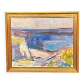Original Swedish Oil on Canvas – “Coastal Landscape” by Arthur Y. Nilsson – Signed – Vintage & Framed