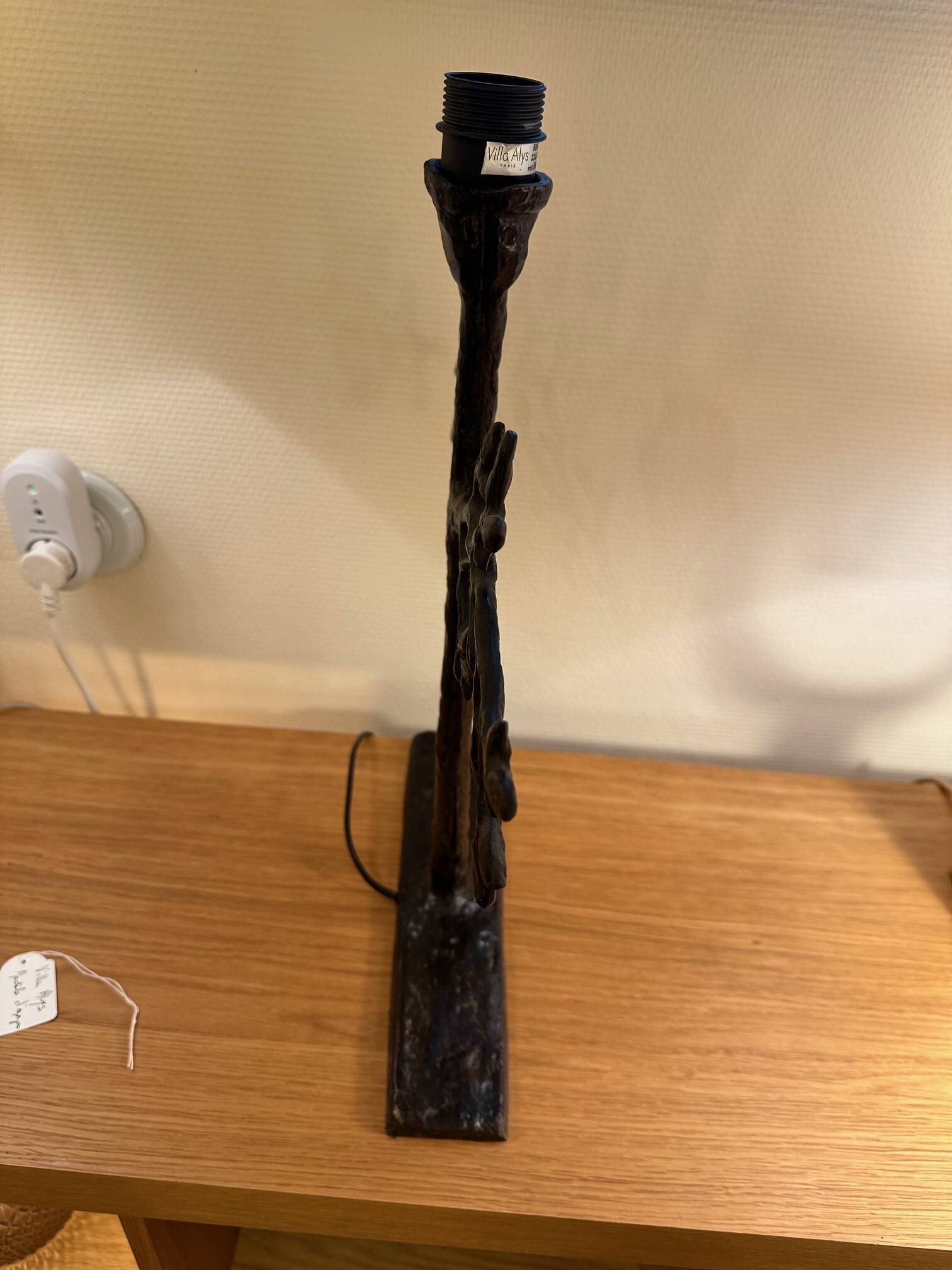 Pied de lampe "Olivier" en bronze patiné Vila Alys