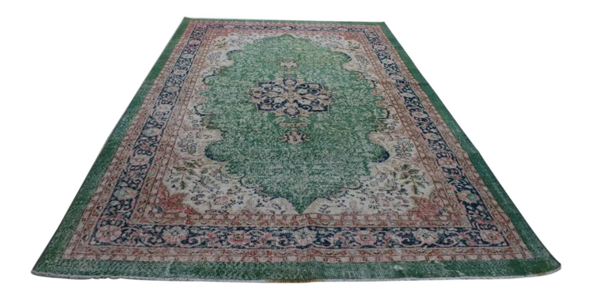 Vintage Turkish Oushak rug 210x342 cm