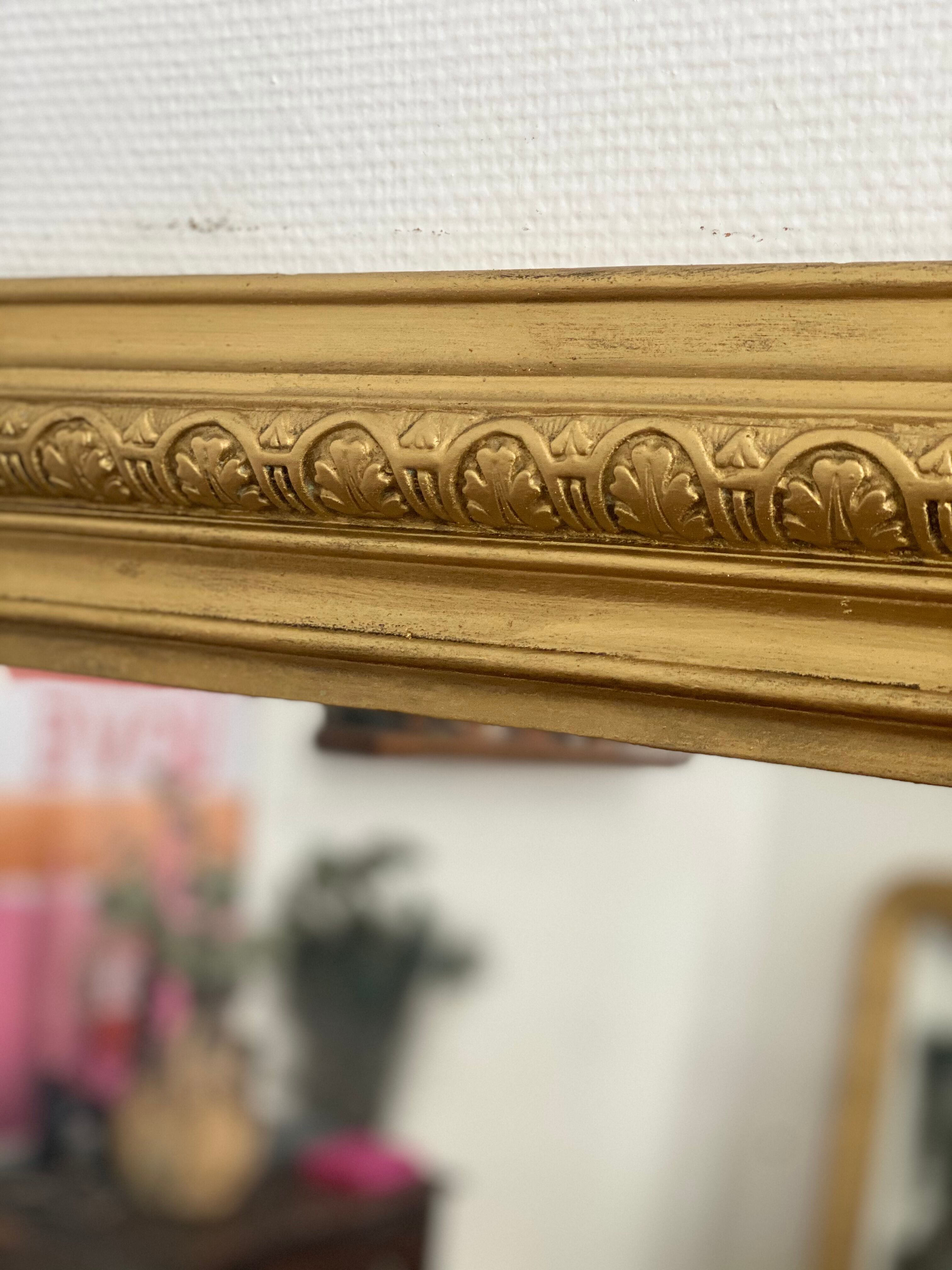 Mirror old louis Philippe gilded carved fireplace 141x86.5cm