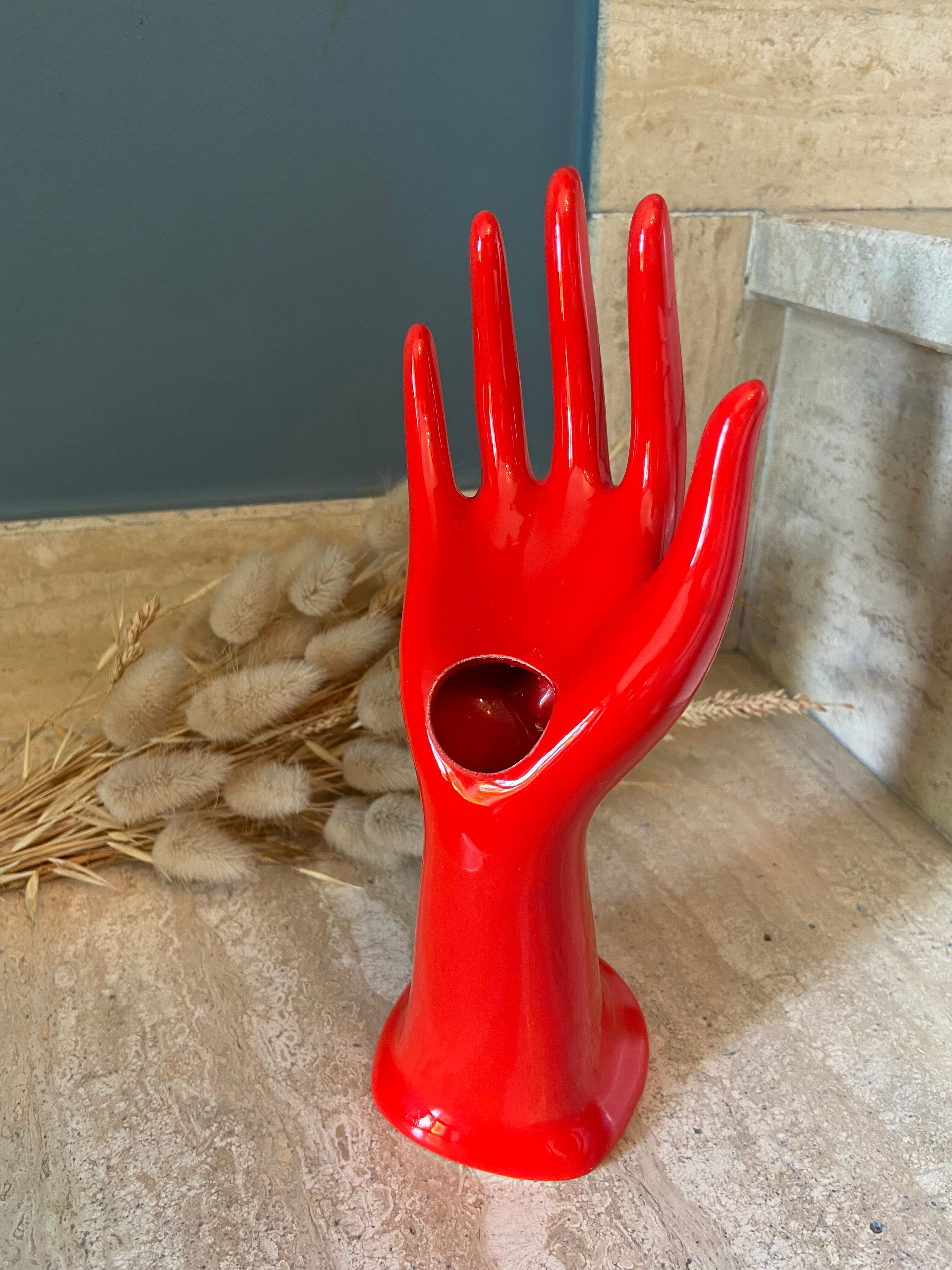 Hand baguier and soliflore in vintage ceramic