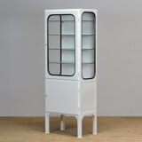 Vintage Iron And Glass Medical Cabinet, 1970s