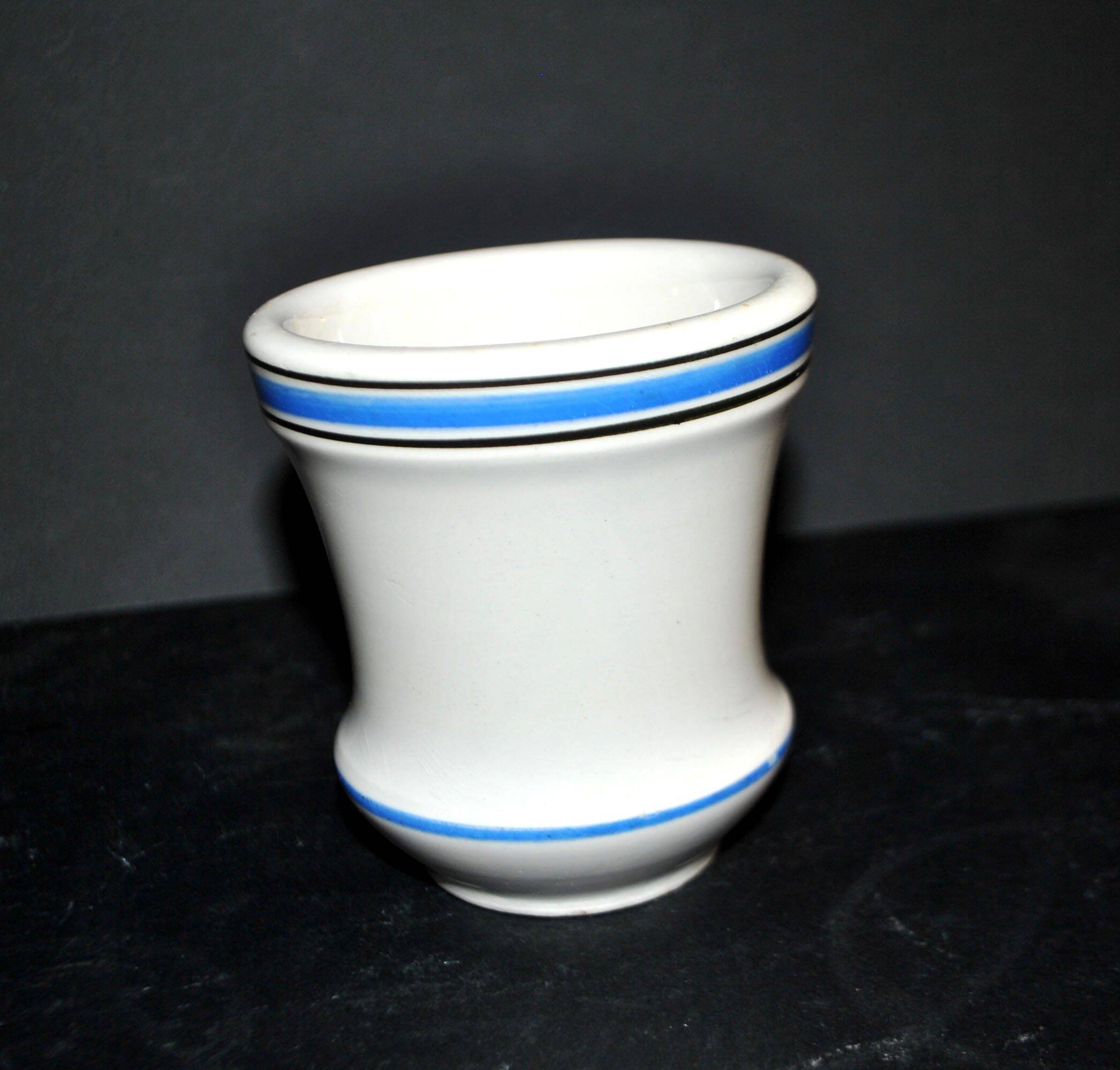 Sarreguemines coffee cups brulot in opaque china bistro.