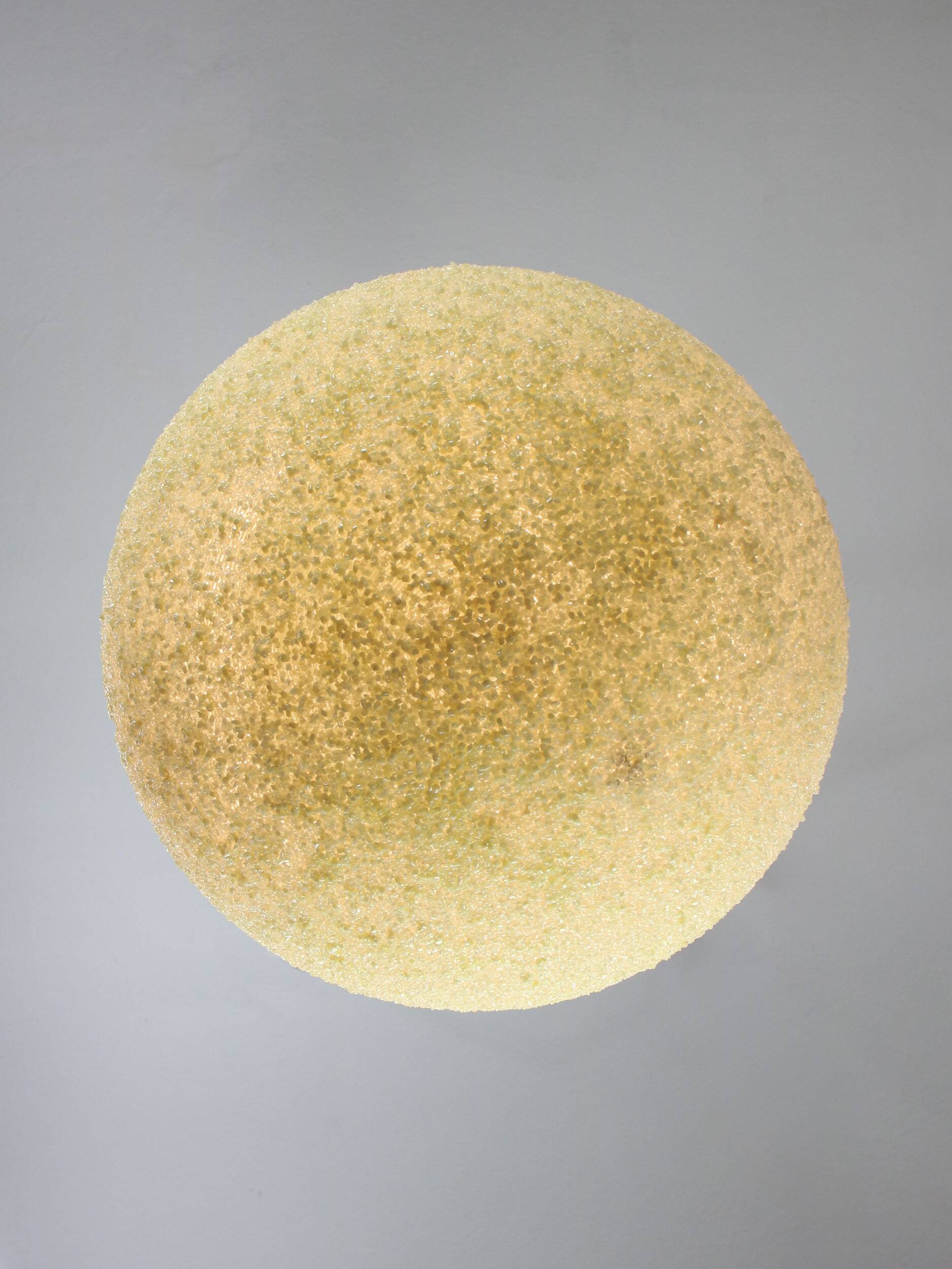 Vintage 1960s Granulate Ball Pendant Lamp: Mid-Century Modern Sphere Light