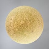 Vintage 1960s Granulate Ball Pendant Lamp: Mid-Century Modern Sphere Light