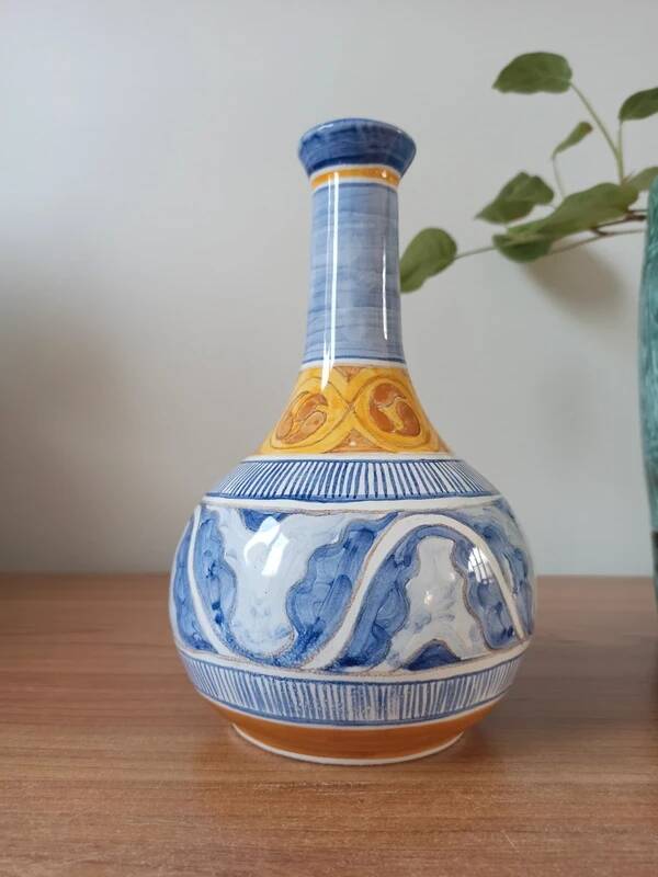 Vintage ceramic vase signed Colette - Riviera / Primavera style