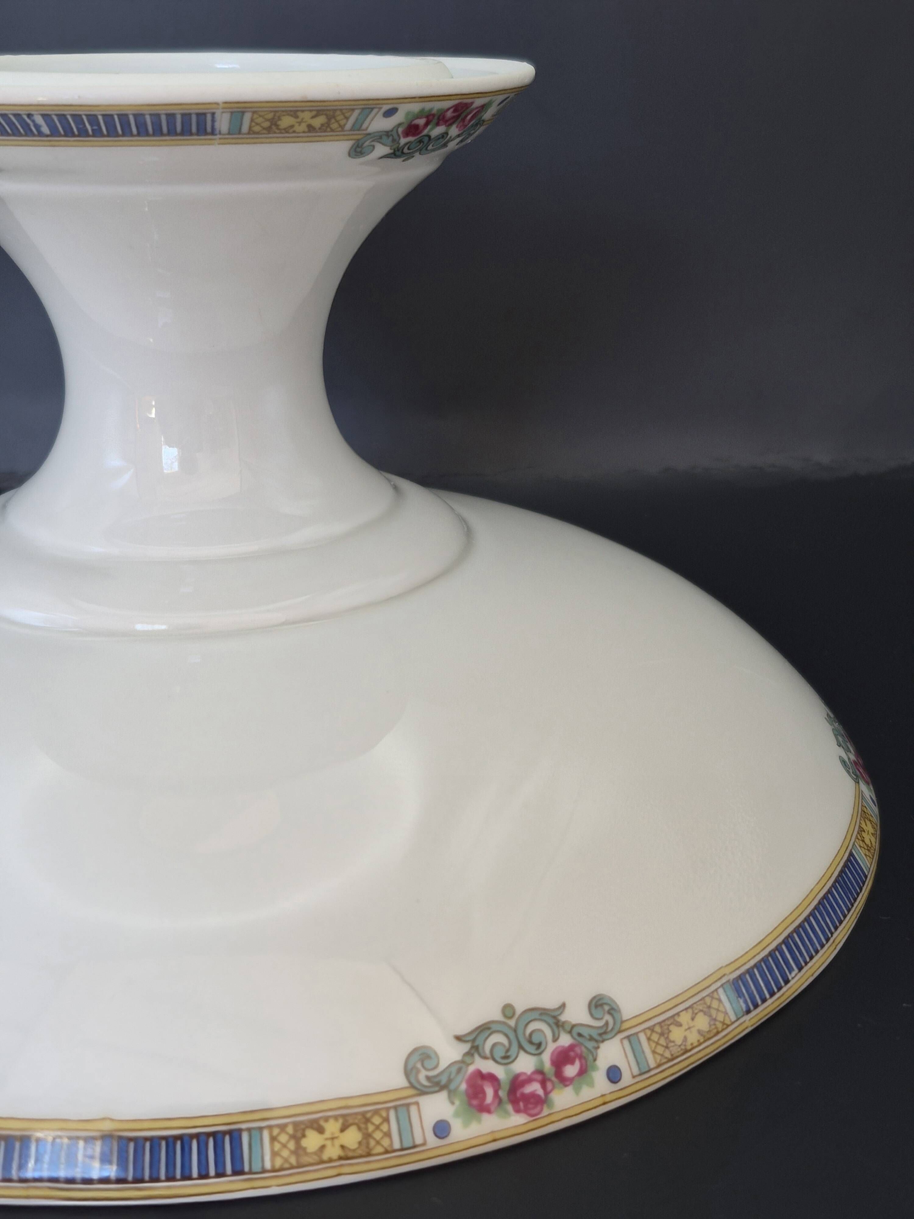Compotier en porcelaine fine de Limoges Bernardaud & Cie – Art Déco – A712