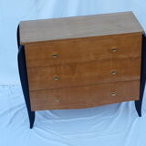 Art deco chest of drawers in sycamore stamped