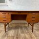 Vintage Scandinavian double-sided teak desk, 60s