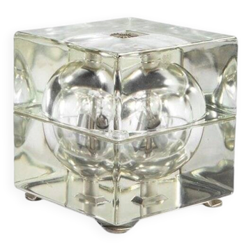 Cubosfera Glass Table Lamp attributed to Alessandro Mendini, Italy, 1968