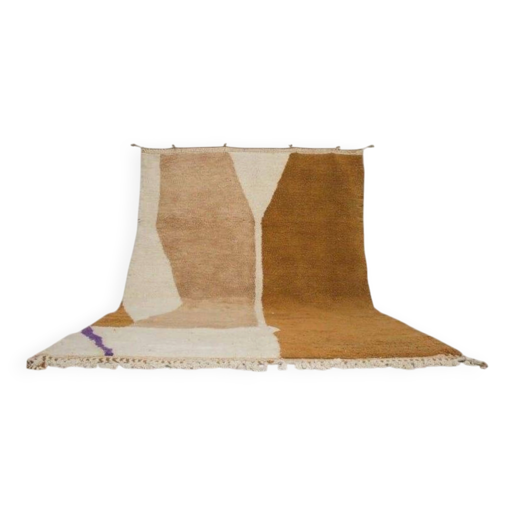 Traditional handmade pure wool beni ourain rug, size 2/3 m.