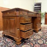 New! - Classic English Desk Partnerdesk Red Leather