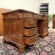 New! - Classic English Desk Partnerdesk Red Leather