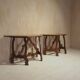 Pair of Italian consoles from the 18th century.