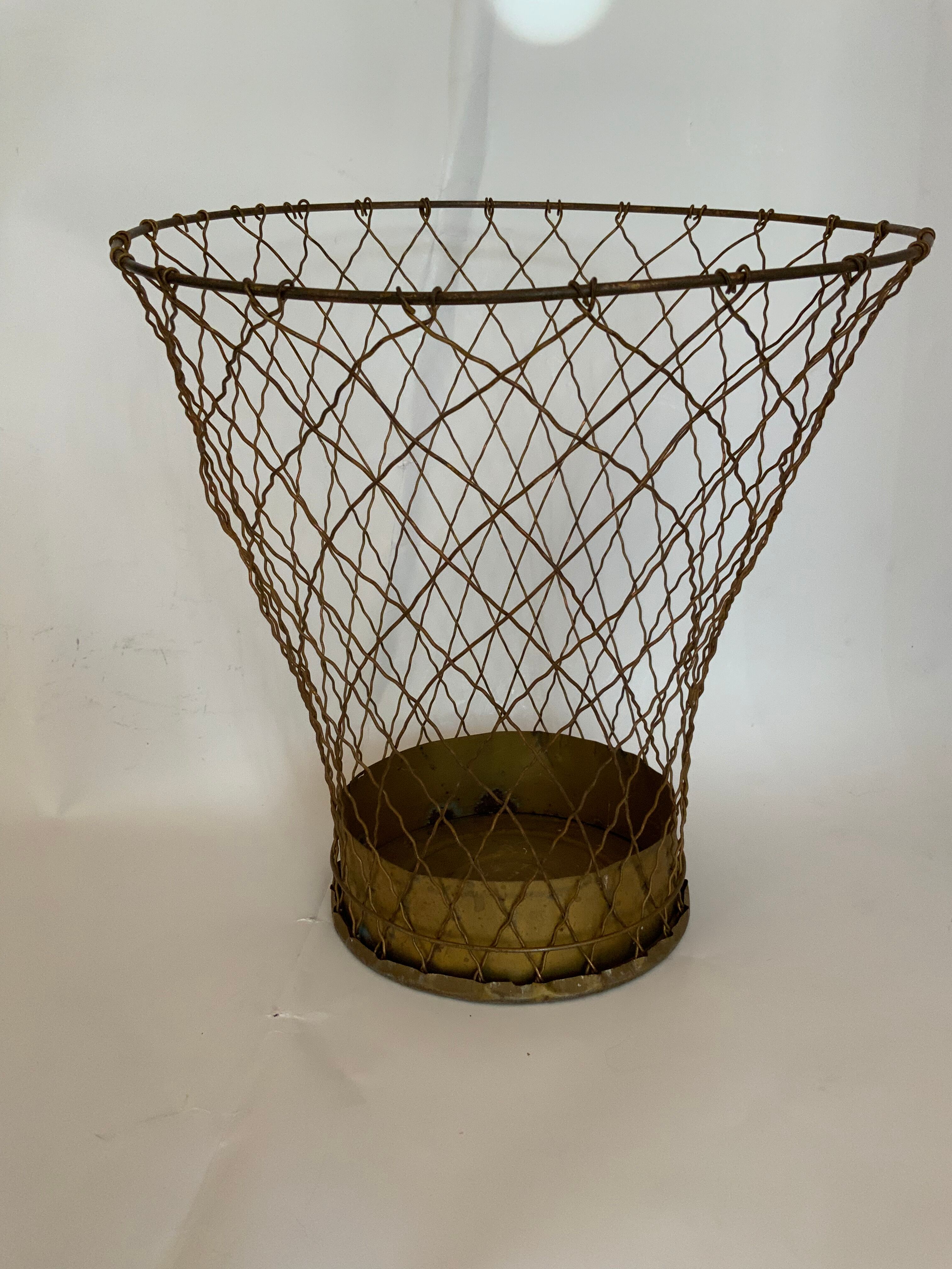 Brass paper basket