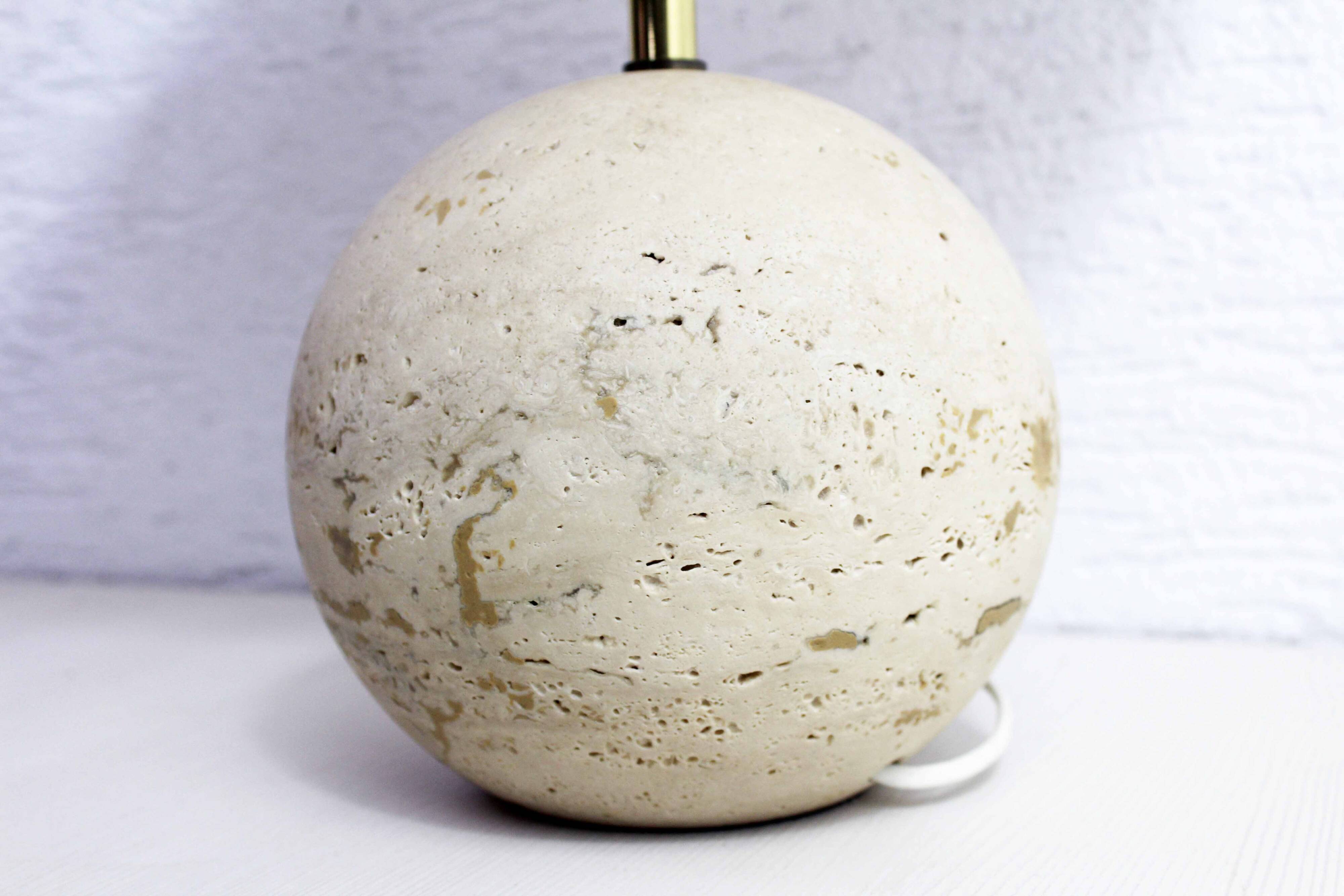Travertine ball lamp