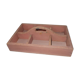 Vintage wooden toolbox or office accessories box.