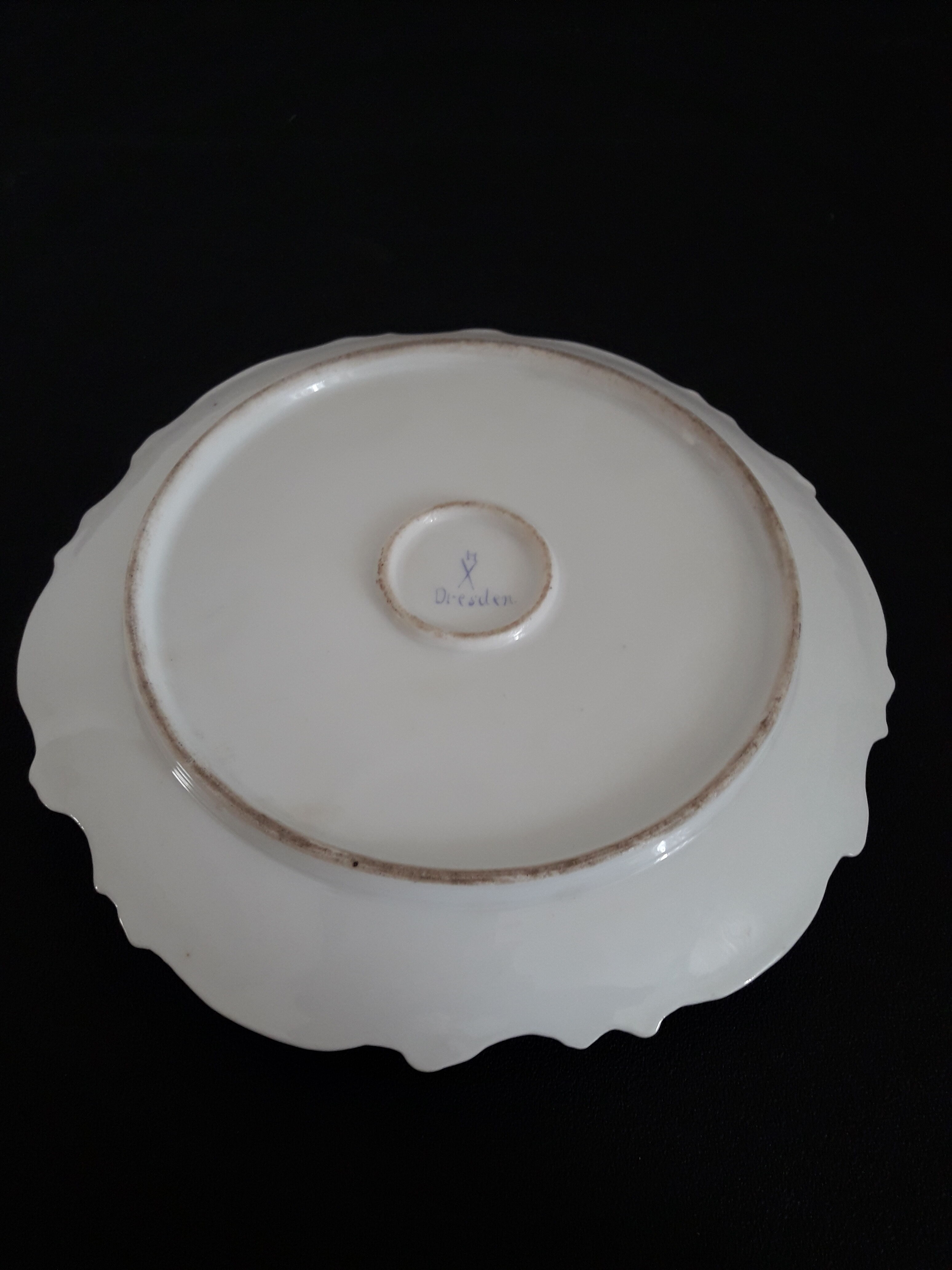 Dresden porcelain egg dish
