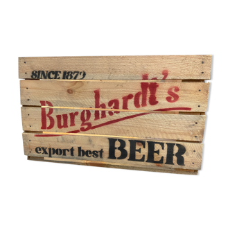 Vintage wooden case Bière Burghardt's Beer