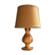 Lampe bois et marqueterie vintage