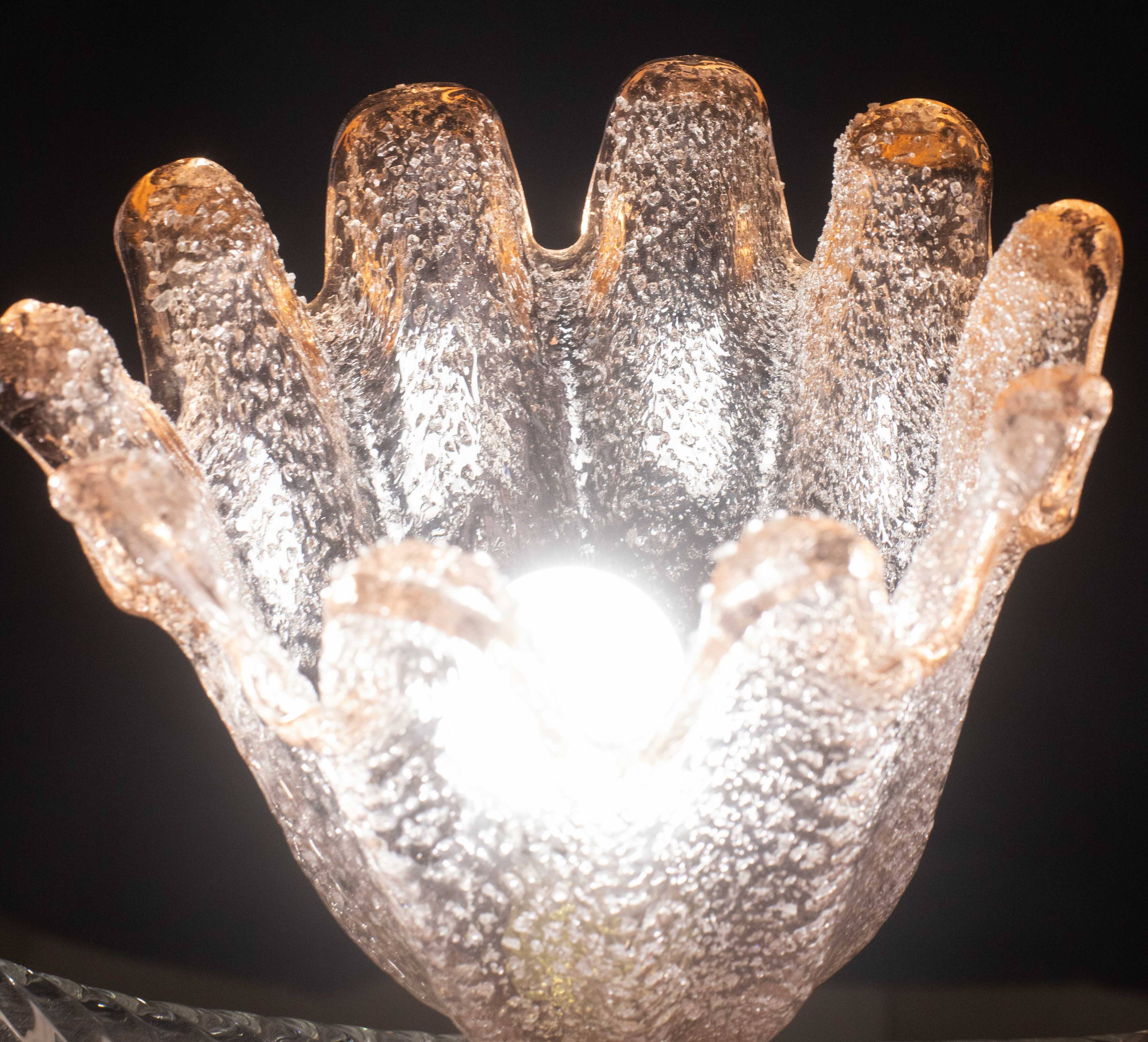 Charming Pink and Trasparent Murano Glass Chandelier by Barovier e Toso