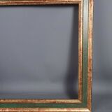 Italian frame patinated gilded wood 36x29,5 foliage 30x24 cm SB