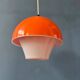 Suspension Space Age in orange and white acrylic glass
