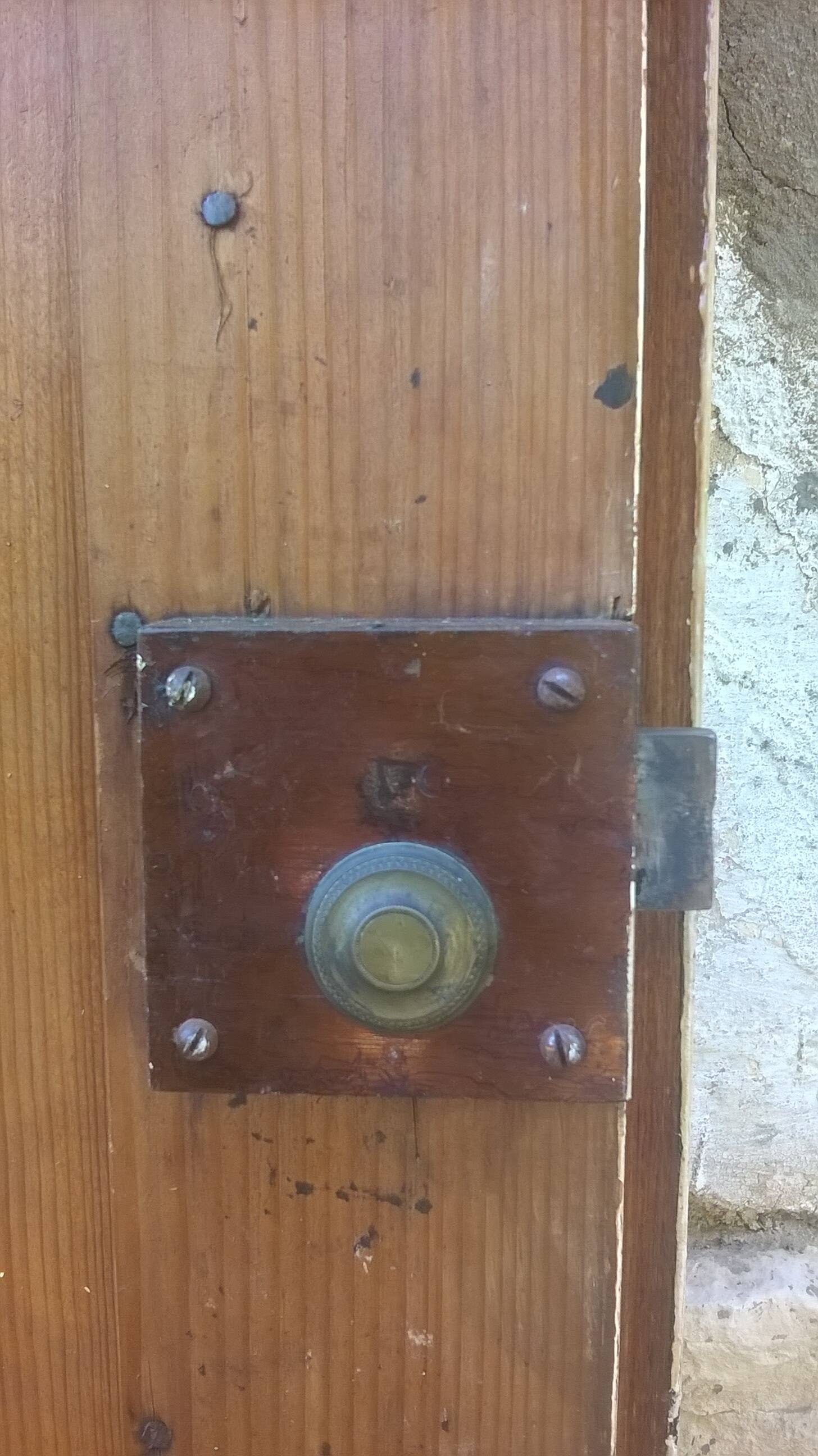 Set of large double old molded cupboard doors