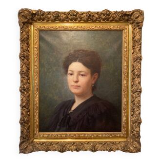 Portrait d’une jeune femme, signé H Mouthier (1880-1975)et daté 1907
