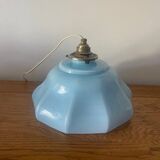 Blue opaline pendant light