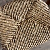 4 chaises Art Populaire en bois et paille