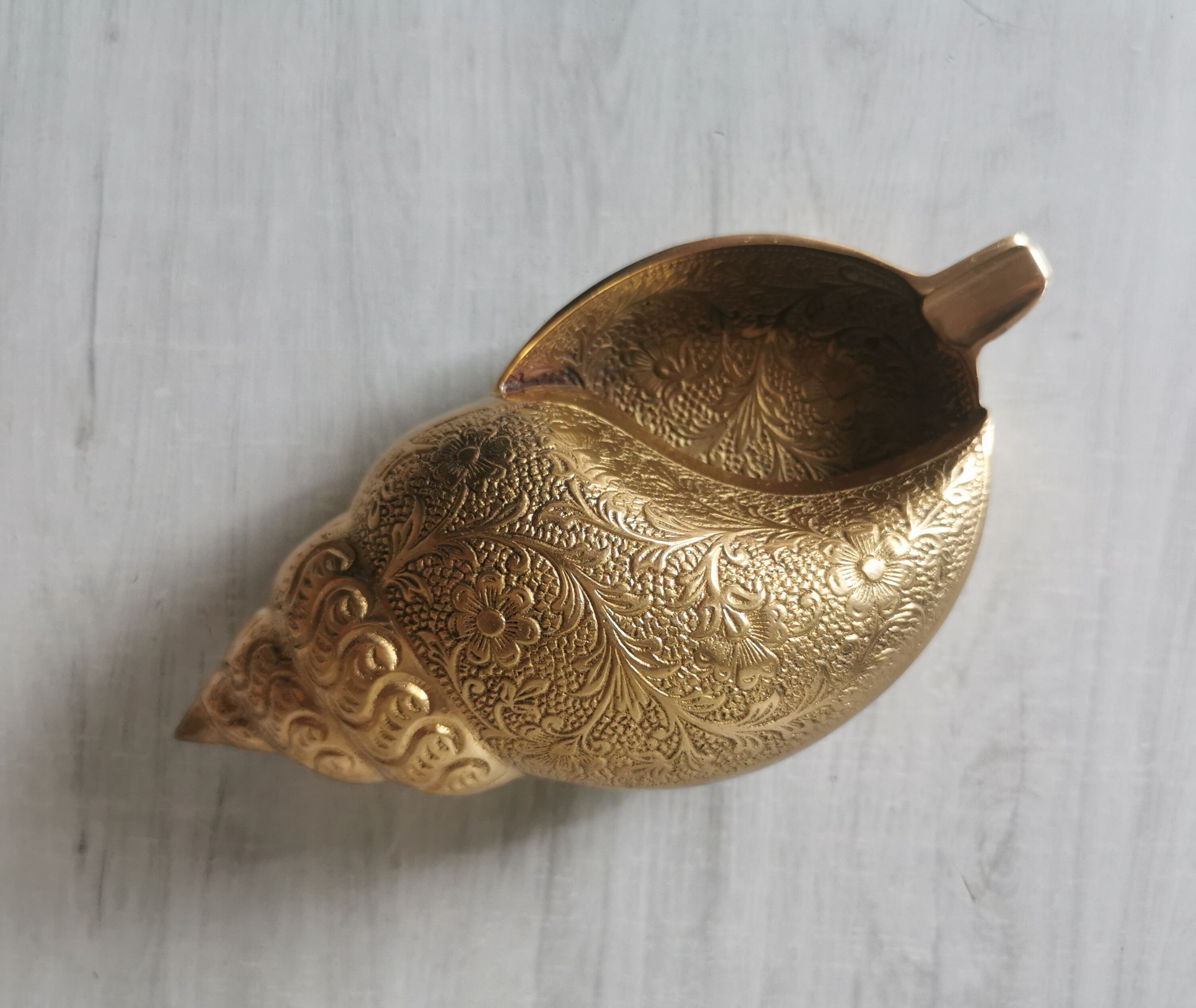 Brass shell ashtray