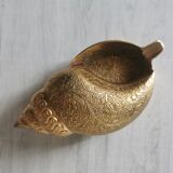 Cendrier coquillage laiton