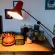 Red architect lamp