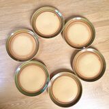 6 stoneware dessert plates 1970