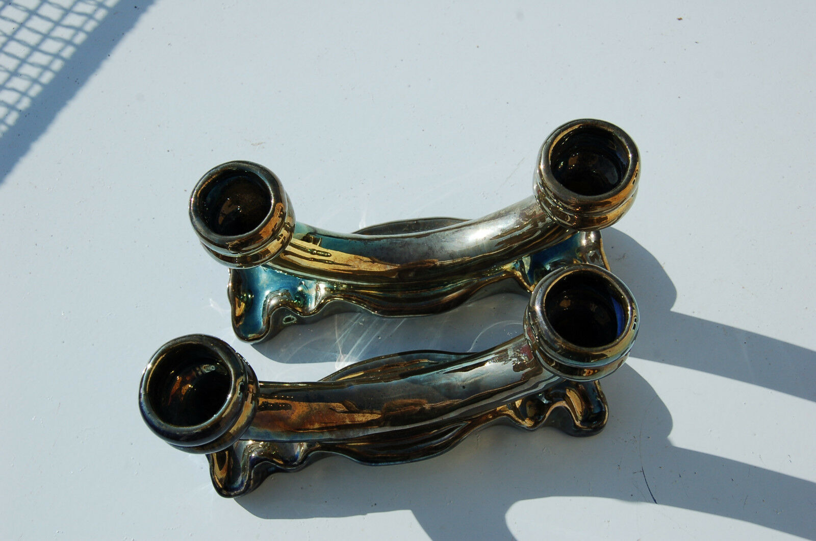 Bougeoirs "flamed sandstone of the Vosges" Rambervillers