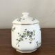 Sugar bowl / sweet jar in Limoges porcelain by Bernardaud with a barb decoration.