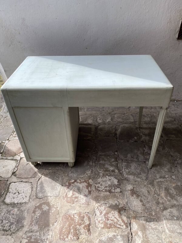 Bureau 1940 bois laqué vert amande