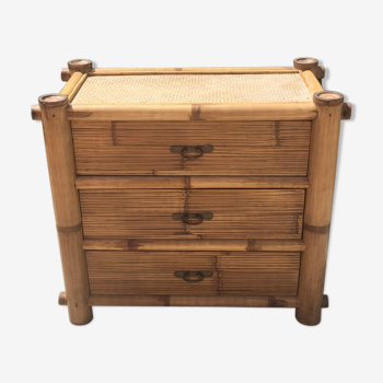 Commode bambou vintage