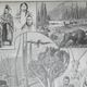Engraving • America, tribe, fauna and flora • Original lithograph of 1898