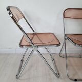 3 Plia chairs, designer Giancarlo Piretti for Anonima Castelli