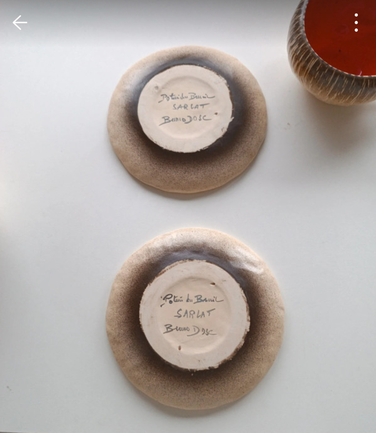 Breakfast service Bruno Dose + egg cup – Poterie du Breuil, Sar