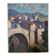 Painting signed sunny village soft colors