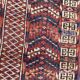 19th century Afghan Hatchlou tribal antique rug 131x140 cm