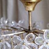 Ceiling flowers in murano glass and brass