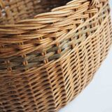 Blue stripe wicker basket