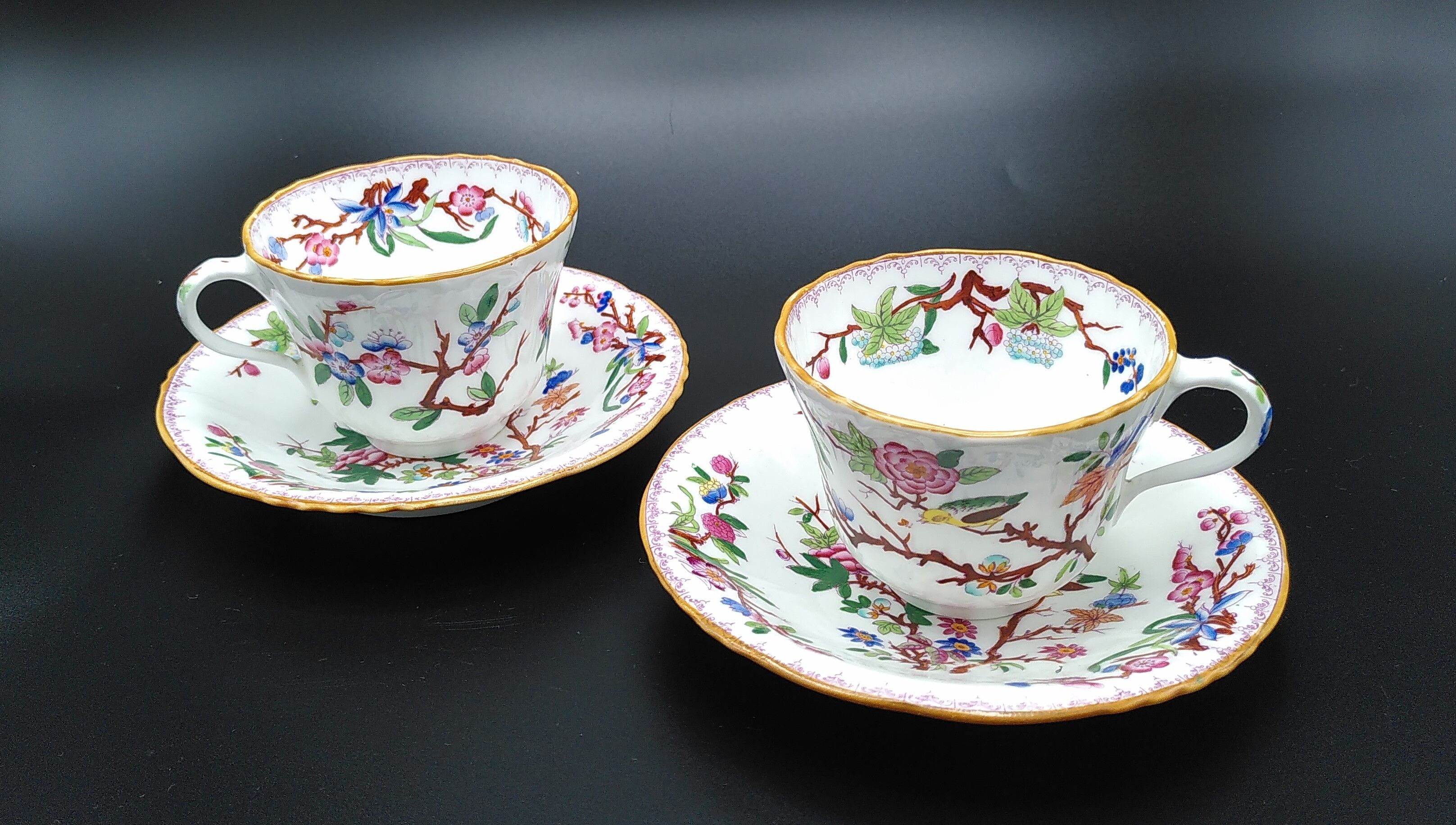 Minton & Boyle Teacups circa 1836-1841