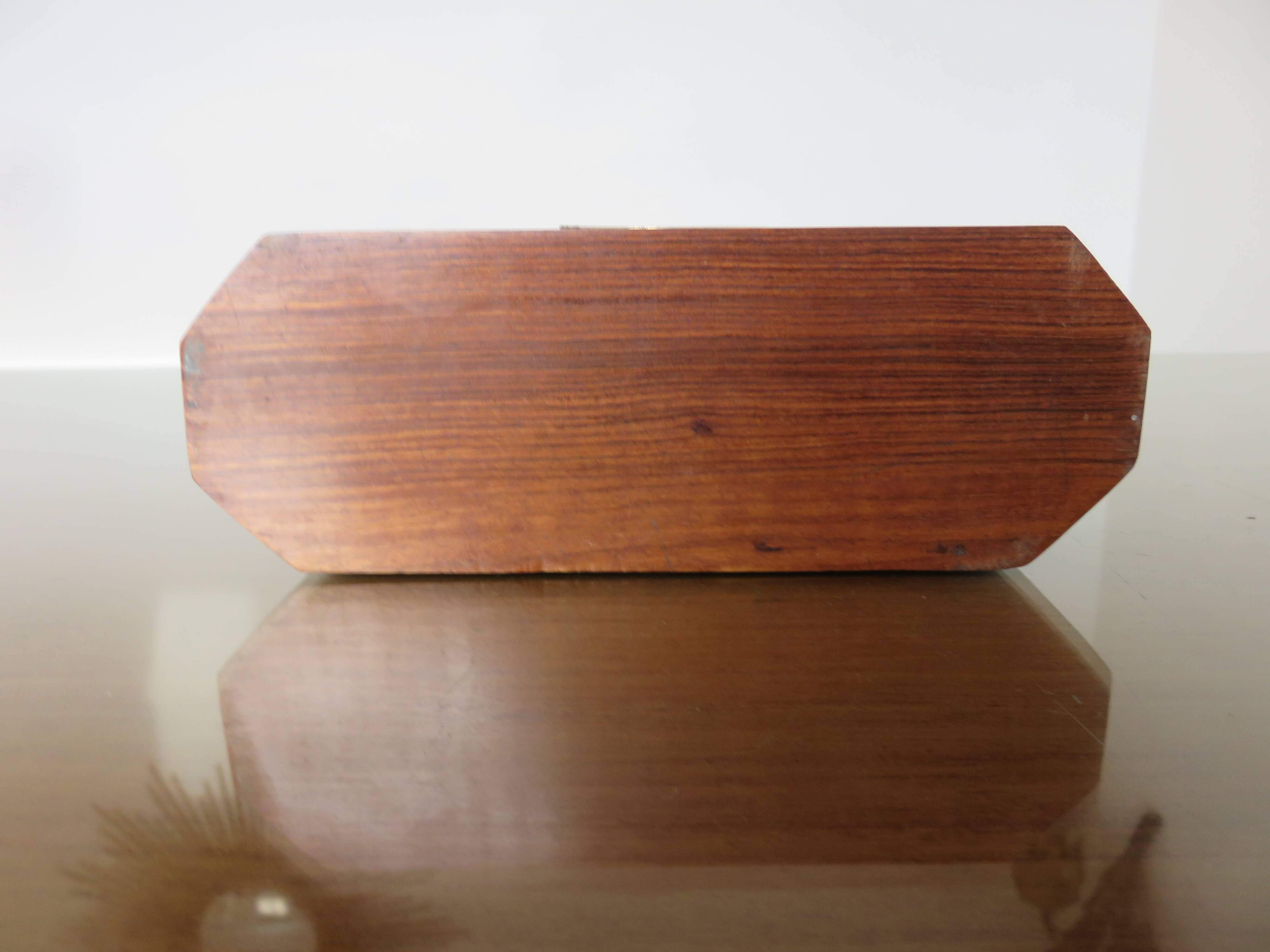 Porte crayon en palissandre et laiton 1970