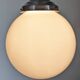 Suspension boule XL Art déco en opaline blanche vers 1920