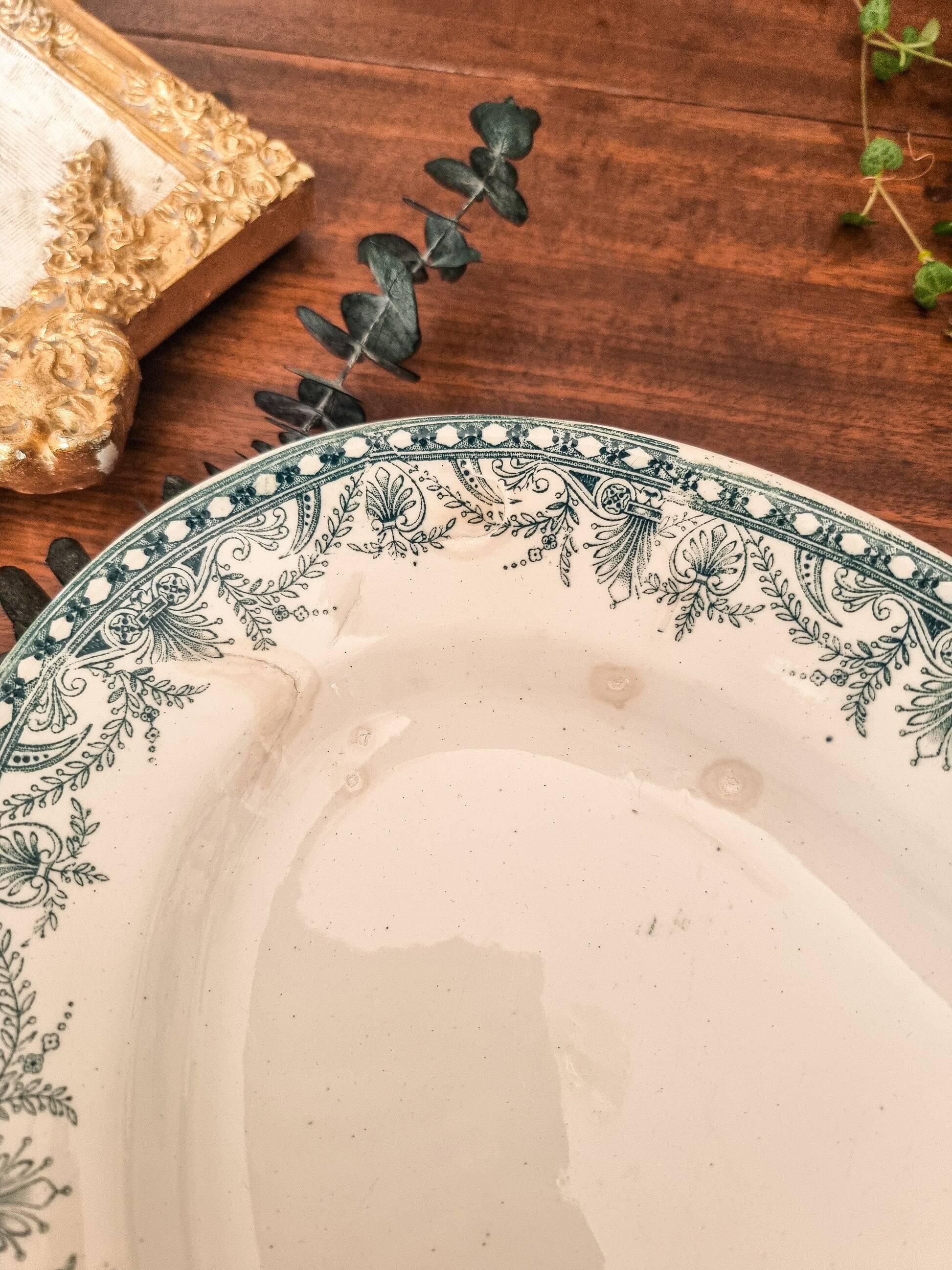 Large oval dish, ironstone